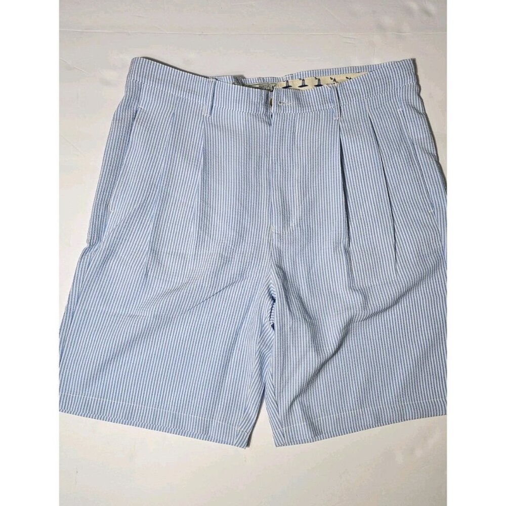 Westport Lifestyle blue and white Mens seersucker shorts (HL393)
